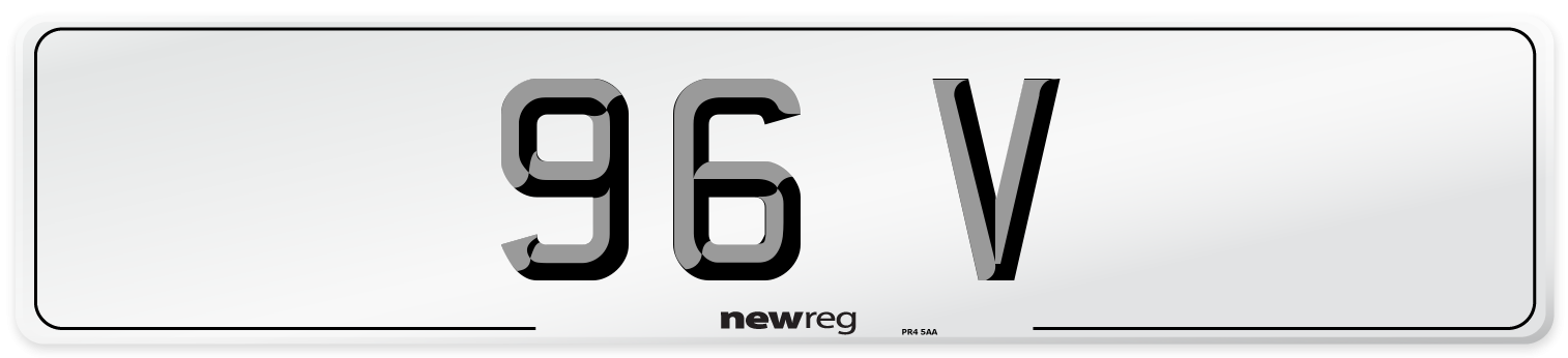 96 V Number Plate from New Reg